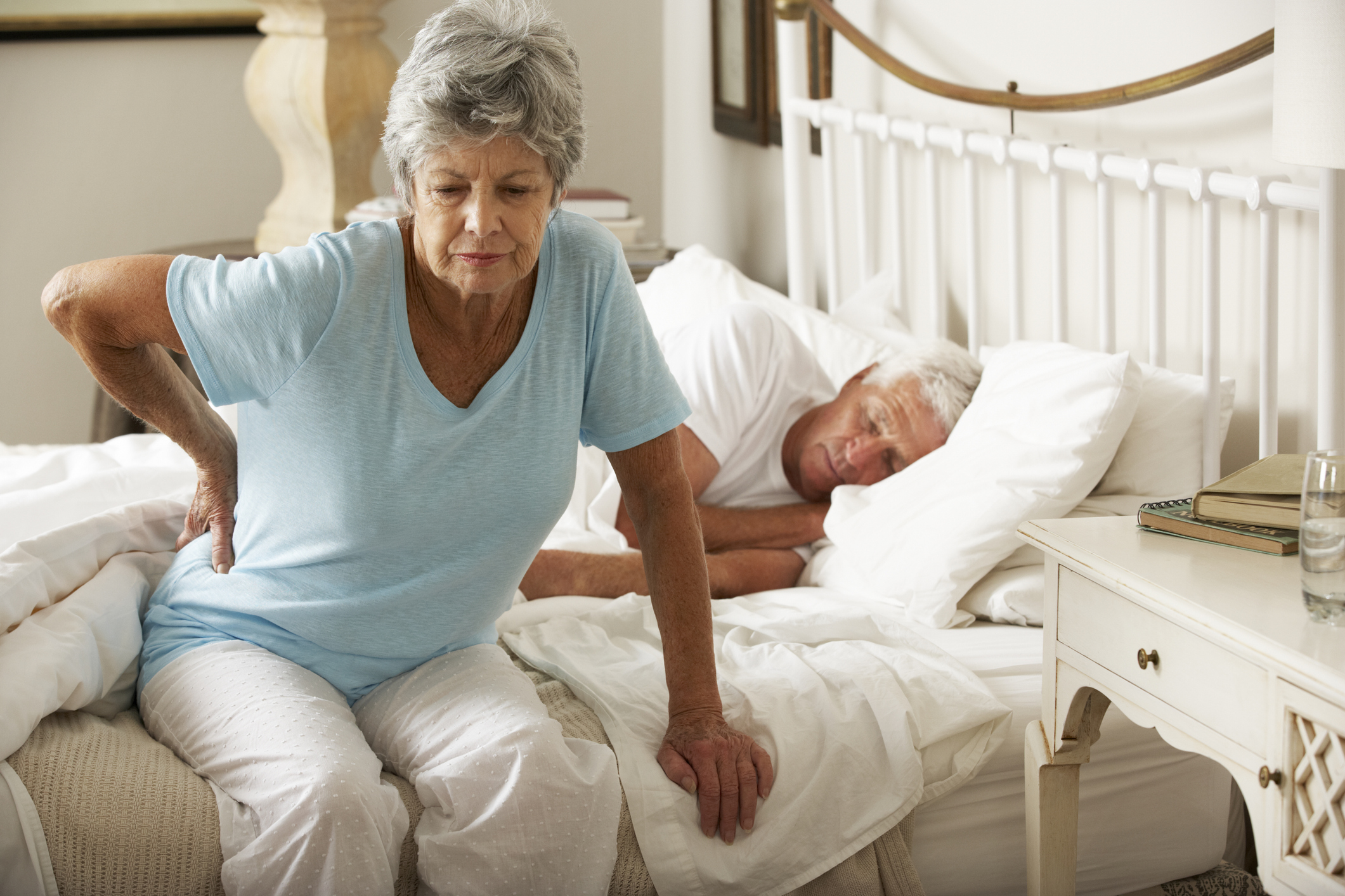 Image showing woman struggling with back pain